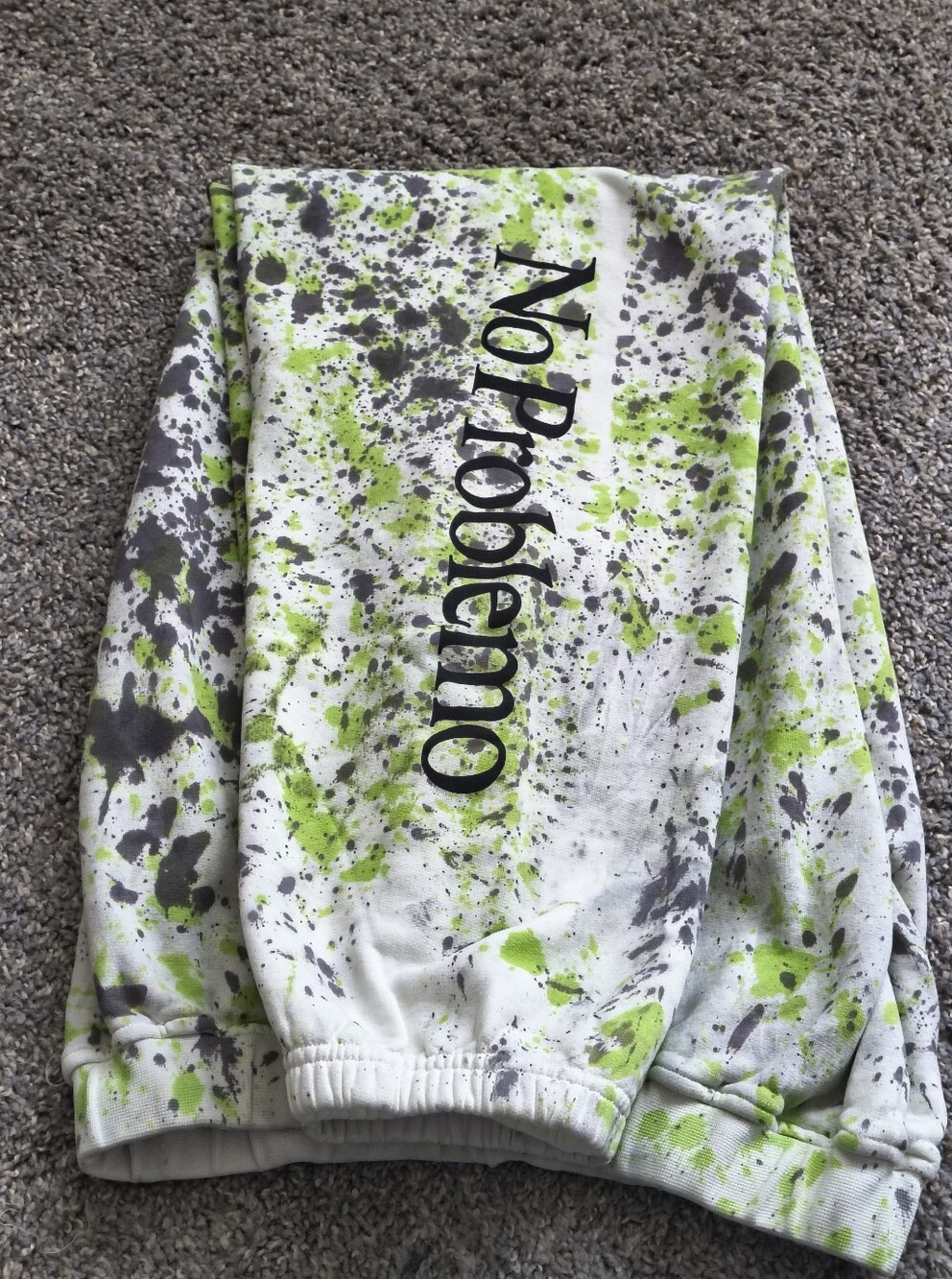 Aries No Problemo Spray Dye Sweatpants, Size Large, NWT